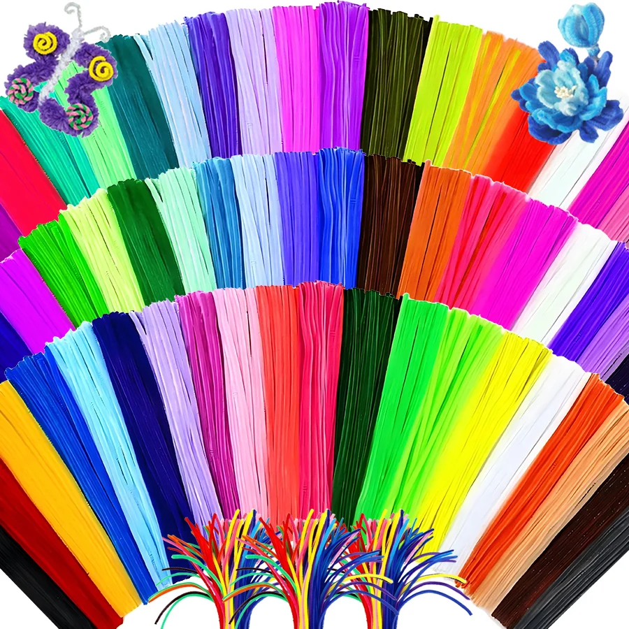 60/120/240pcs 30cm Soft Felt Sticks - Multicolor Handmade DIY Materials for Sewing, Scrapbooking & Art Craft Accessories ﻿