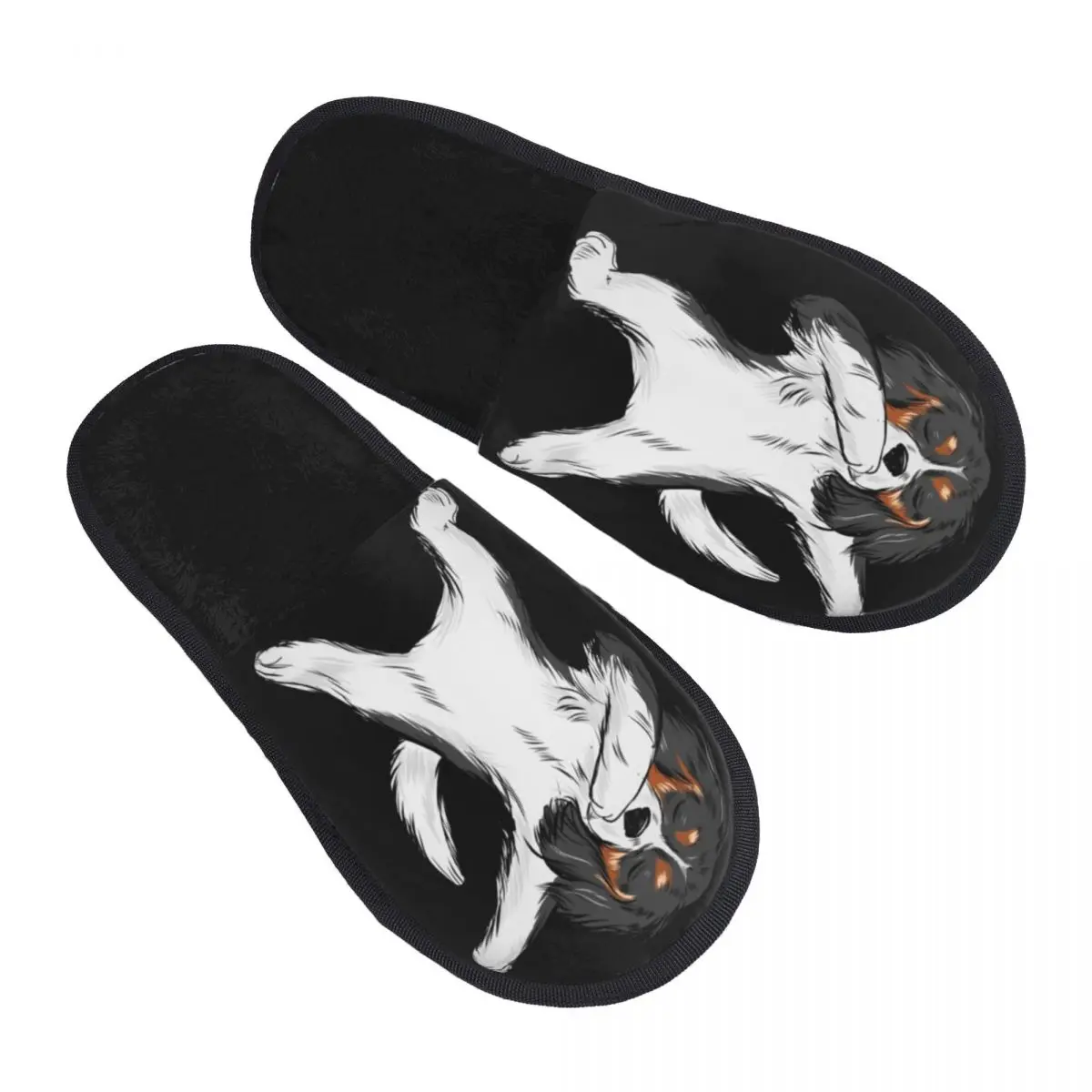 Tamponando personalizzato Cavalier King Charles Spaniel Dab Dance Comodo Scuff con pantofole in memory foam Scarpe da casa per camera da letto per