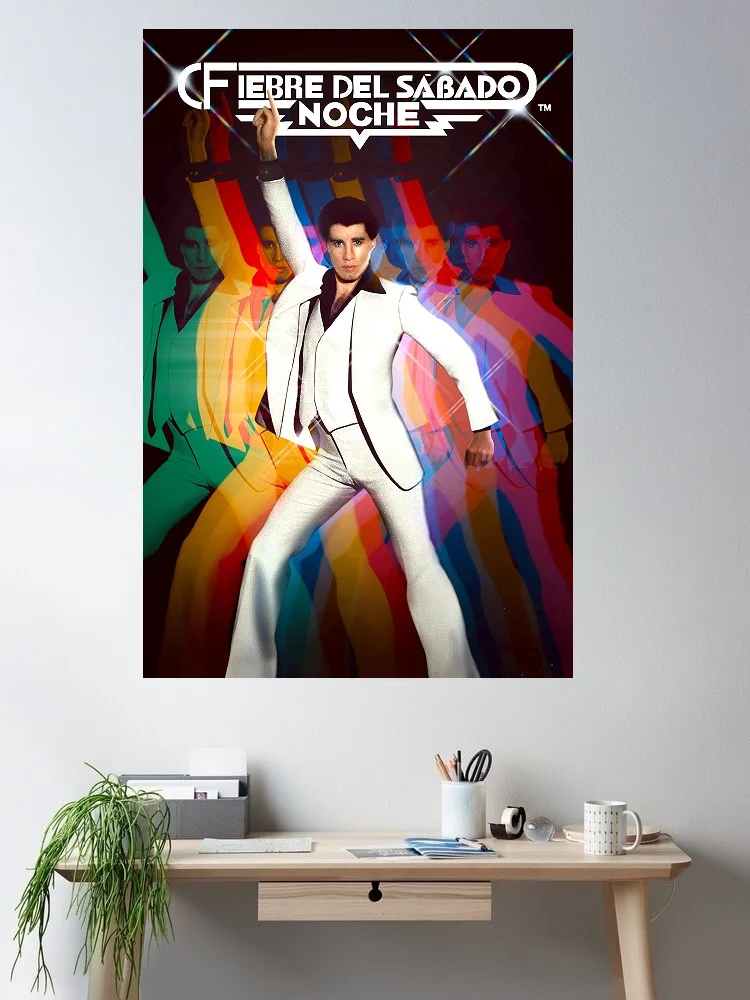 Saturday Night Fever (1977) Movie, Print Art Canvas Poster,Living Room , Home Wall Decor Picture