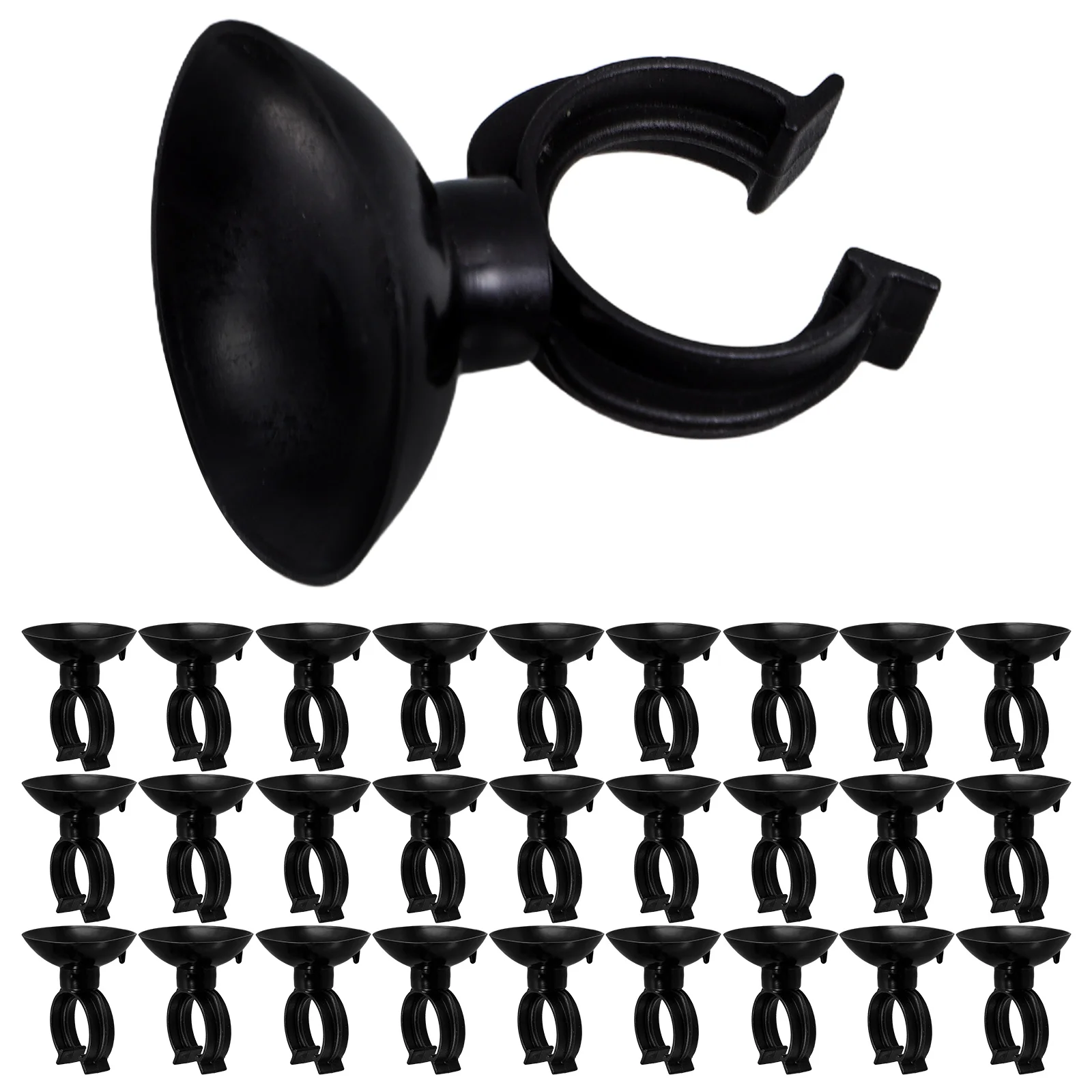 

28pcs Suction Cups Aquarium Fish Tank Supplies Heater Mounts Black Clips Tubing Hose Fixing Tool Durable Longlasting
