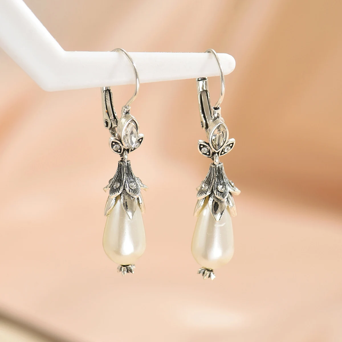 Vintage Inlay Pearls Dangle Earrings For Women Party Birthday  Custom Jewelry