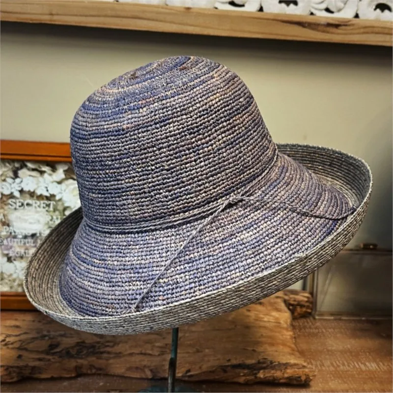 

Light plate rolled big eaves hat for women simple elegant