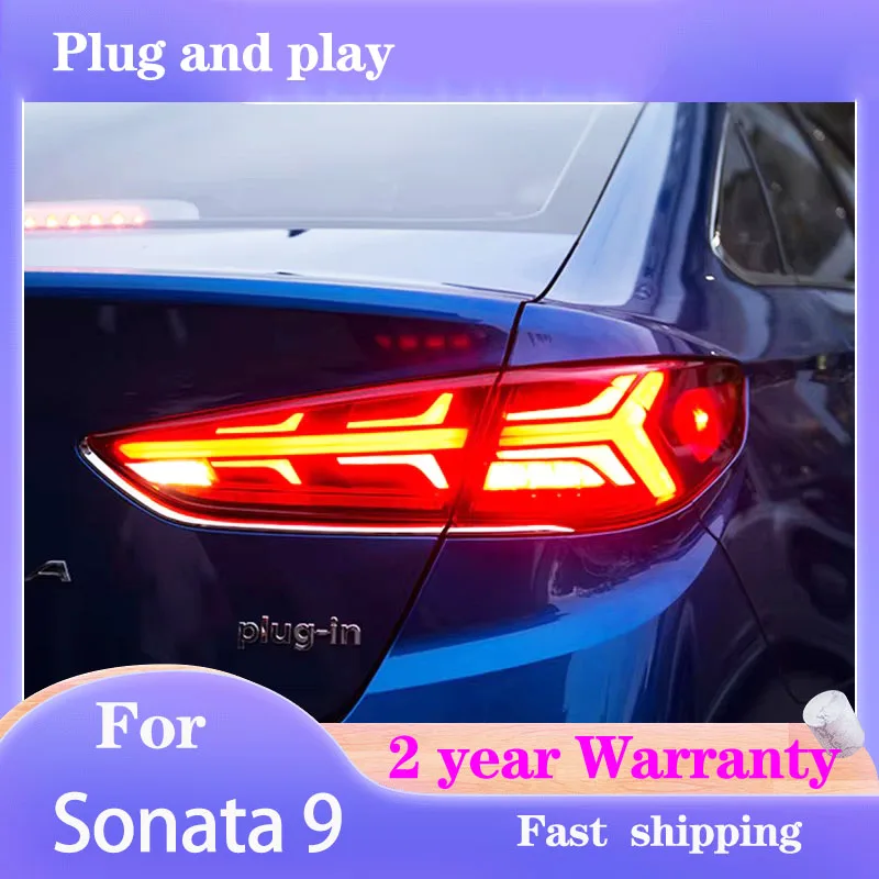 

Car Styling for Hyundai Sonata 9 Tail Light 2018 2019 Sonata Taillght Rear DRL Fog Brake Reversing Turn Signal