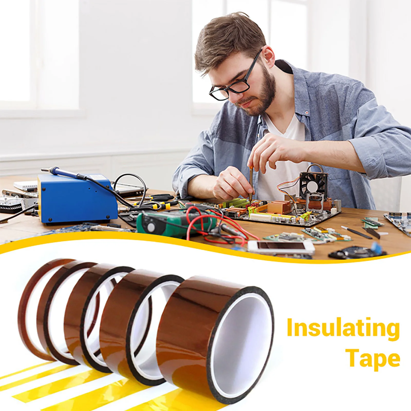 Heat Vinyl Thermal Sublimation Tape No Residue Heat Resistant & Heat Transfer Tape for Automotive Electrical Wrap