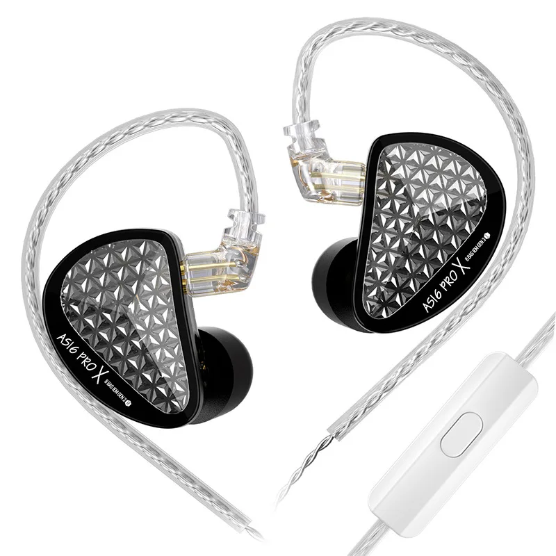 5pcs AS16 PRO X Hybrid Wired Earphones Gaming Headset HIFI Sound Monitr Earbuds
