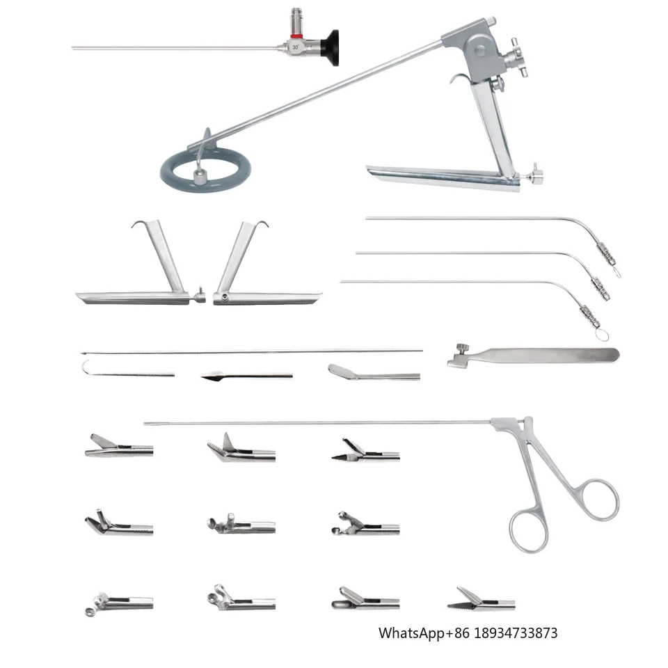 ZHJ-C Type Complete Set of Self-Retaining Laryngoscope Surgical Instruments for Ears Eyes Nose and Throat