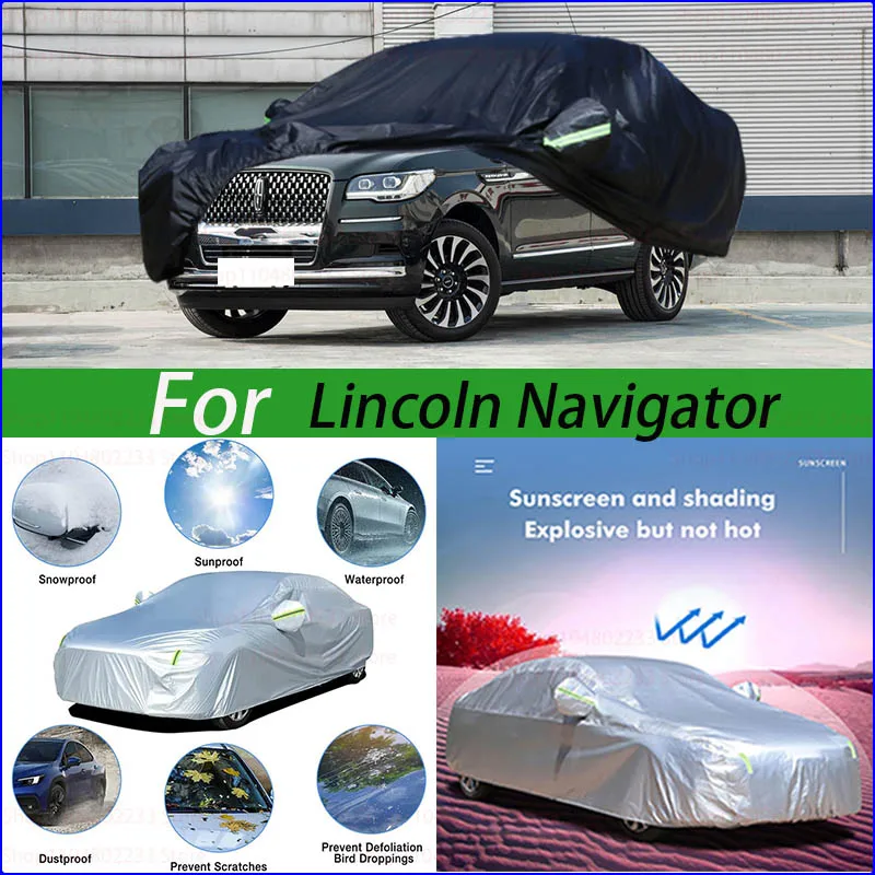 

Outdoor Protection Full Car Covers Snow Cover Sunshade Waterproof Dustproof Exterior Black Car Cover for Lincoln Navigator