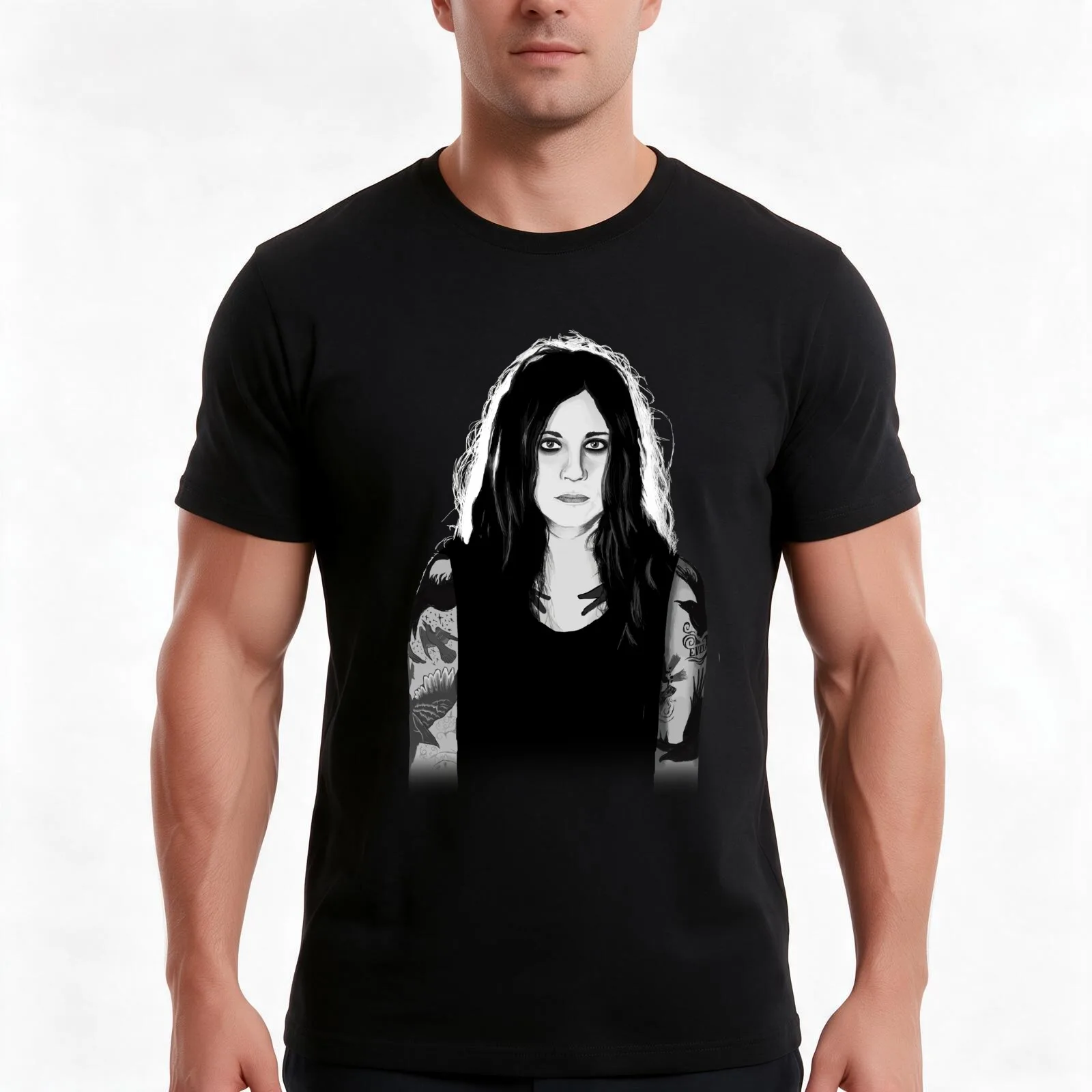 Laura Jane Grace T-Shirt, Summer Casual Cotton Tee, Oversized Streetwear Tops, Vintage Graphic Print, Loose Fit Short Sleeve