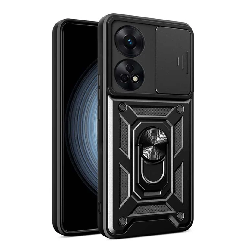 Funda de lente deslizante para OPPO Reno 8T Reno8 T 4G 5G, Funda protectora de armadura a prueba de golpes para Realme GT Neo 5 Neo5 GT3, Fundas de teléfono