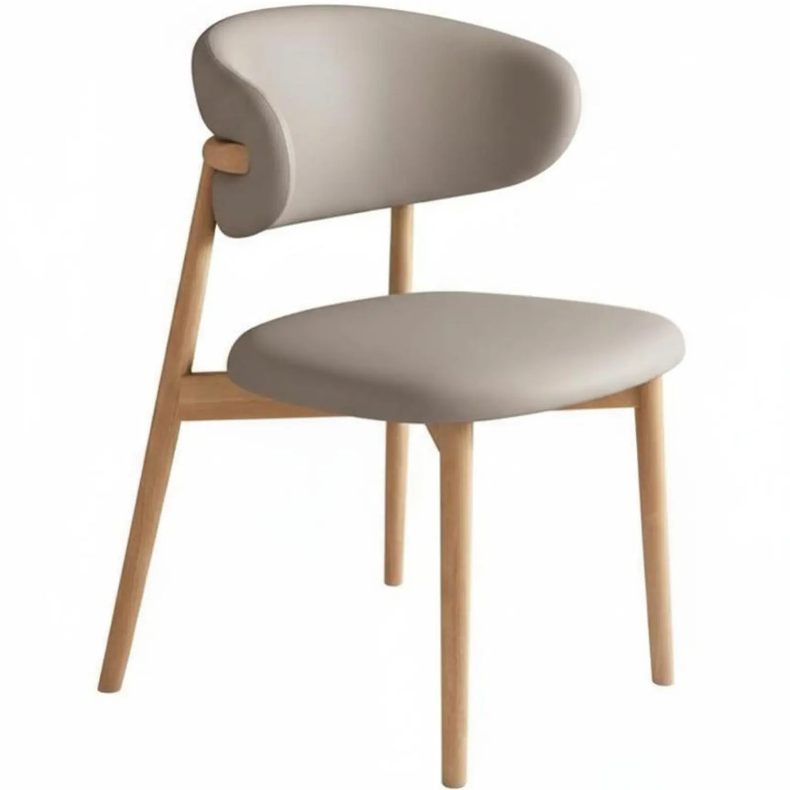 

Стул с изогнутой спинкой и обивкой в скандинавском стиле, минималистичный дизайн, эргономичная поддержка для столовой, ресторана