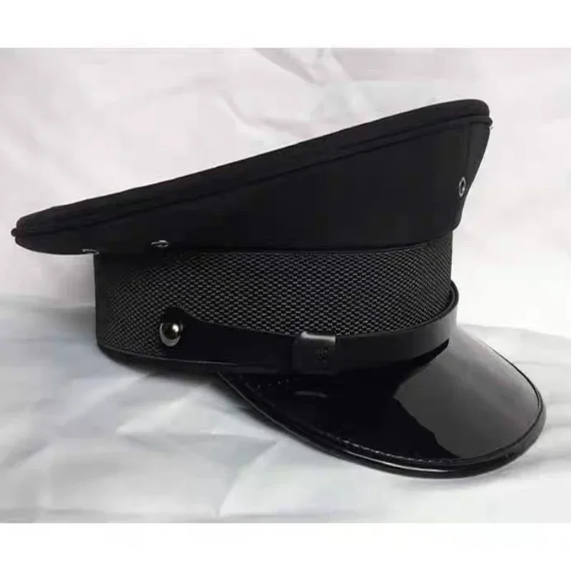 Large Size 63cm Military Hats Men Germany Officer Visor Cap Big Head Army Hat Police Cap Cosplay Halloween Party Hat 57-59-61cm