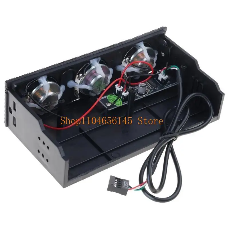 Stereo Surround Speaker PC Front Panel Computer for Case Connection Built In Mini Mic Music Loudspeakers Channel Accesso
