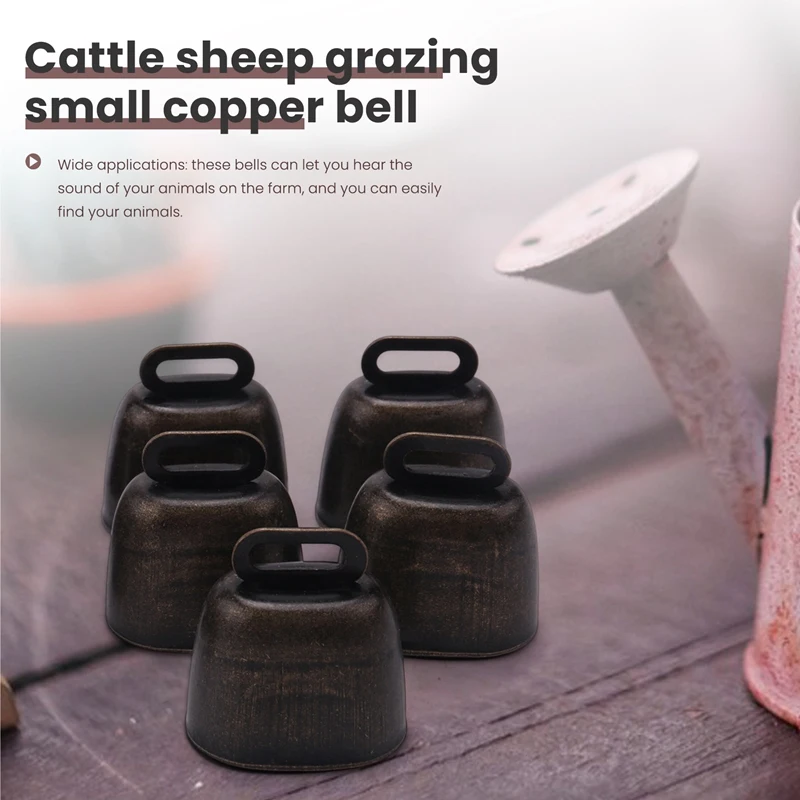 10PCS Cow Horse Sheep Grazing Small Brass Bells,Cowbell Retro Bell For Horse Sheep Grazing Copper,Cow Bells Noise Maker