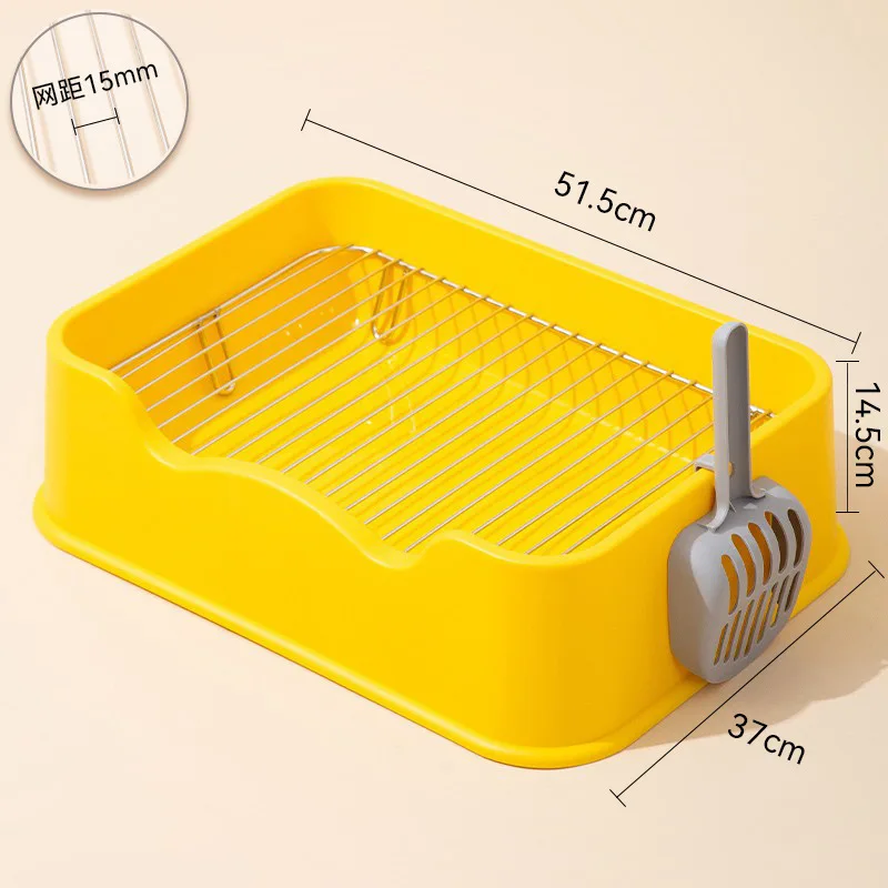 Dog Toilet with Iron Mesh Pet Poop Basin Cat Litter Basin Small and Medium-sized Dog Teddy Bedpan Cat Litter Basin Pet Supplies