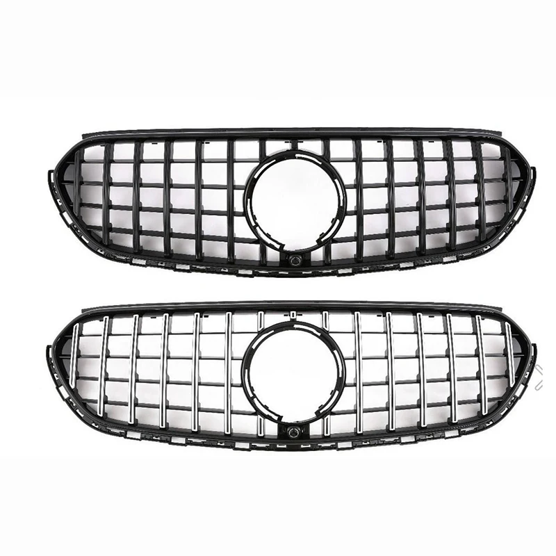 Front Bumper Grille GT Style Upper Racing Grill ABS Chrome &  Black For Mercedes Benz GLC X254 GLC200 260 GLC300 2023 2024