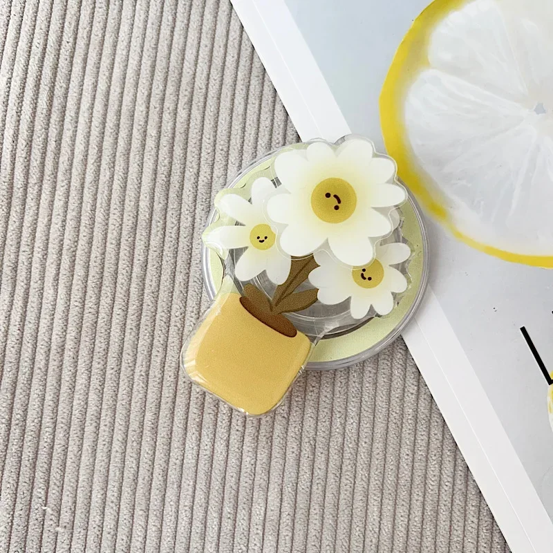 

Универсальная магнитная подставка для телефона, летний цветок, плюшевый мишка Ins Magsafe, вращающаяся телескопическая складная новая модель