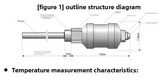 Integrated three-parameter combination probe vibration temperature cooling tower fan