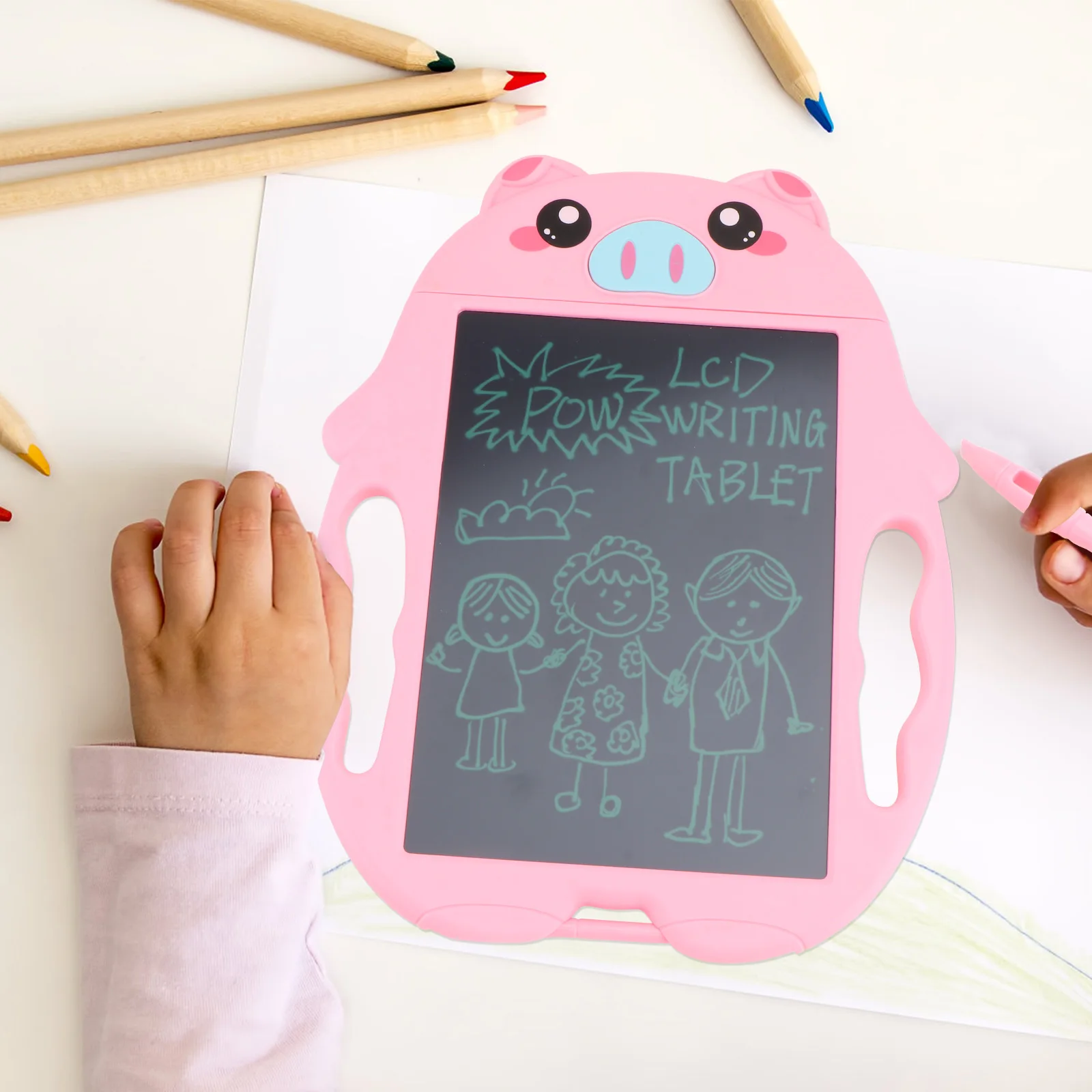 

1pc LCD Handwriting Board Kids Learning Pad Abs Components Drawing Tablet Graffiti Toy Educational Gadget Practical Use
