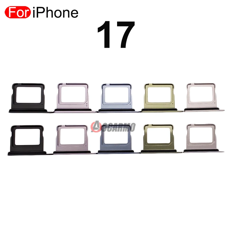 Aocarmo For Apple iPhone 17 Dual And Single SIM Card Slot Tray Holder Black White Green Blue Purple Replacement Parts