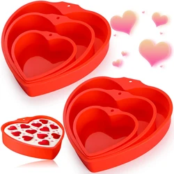 4/6/8 pollici teglie per torte a forma di cuore di san valentino stampi per dolci in Silicone riutilizzabili antiaderenti strumenti per la decorazione di cottura fai da te