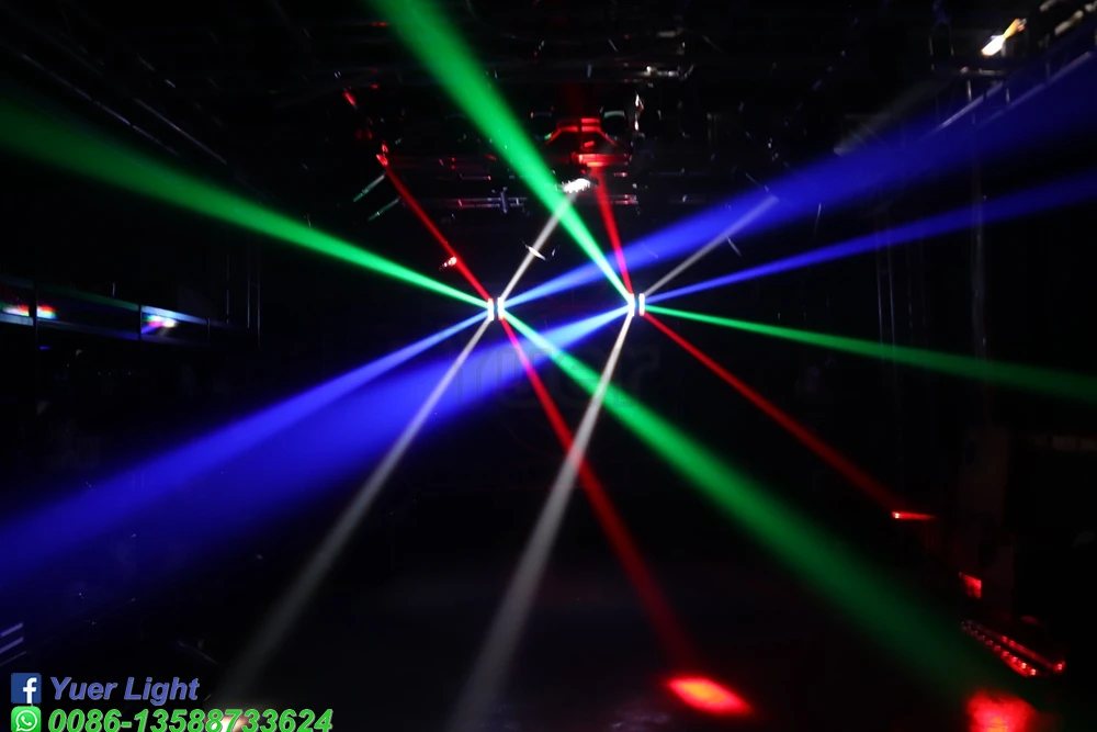 New 8 Eyes Mini LED Beam 8x6W Spider RGBW Beam LED DMX Professional Lighting Stage Disco Party DJ KTV Bar Lights