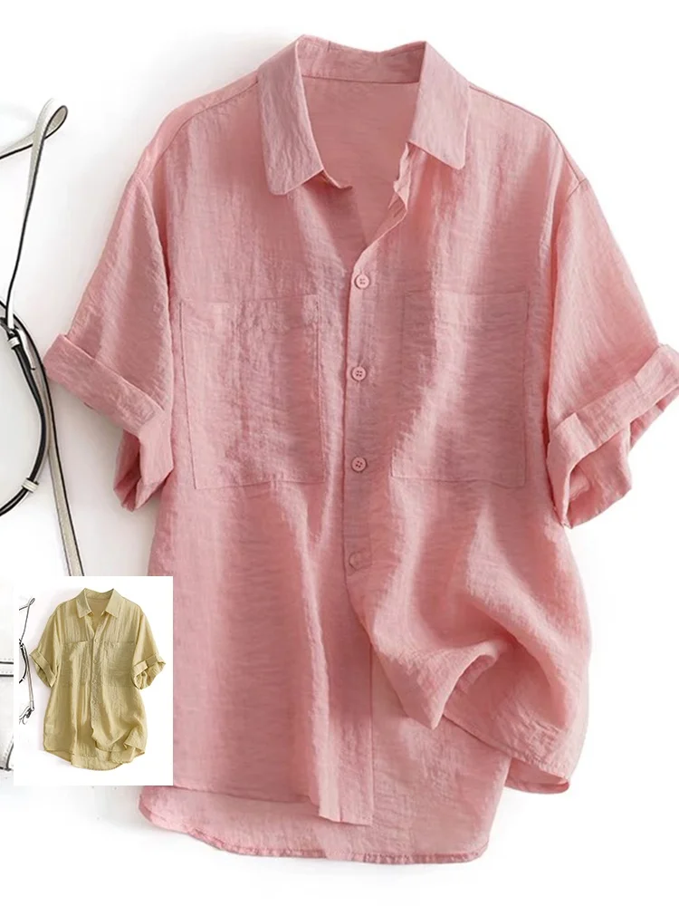 

Ele Pure Color дышащий лиоцелло ort Sve irt повседневный открытый кардиган средней длины для женщин больших размеров