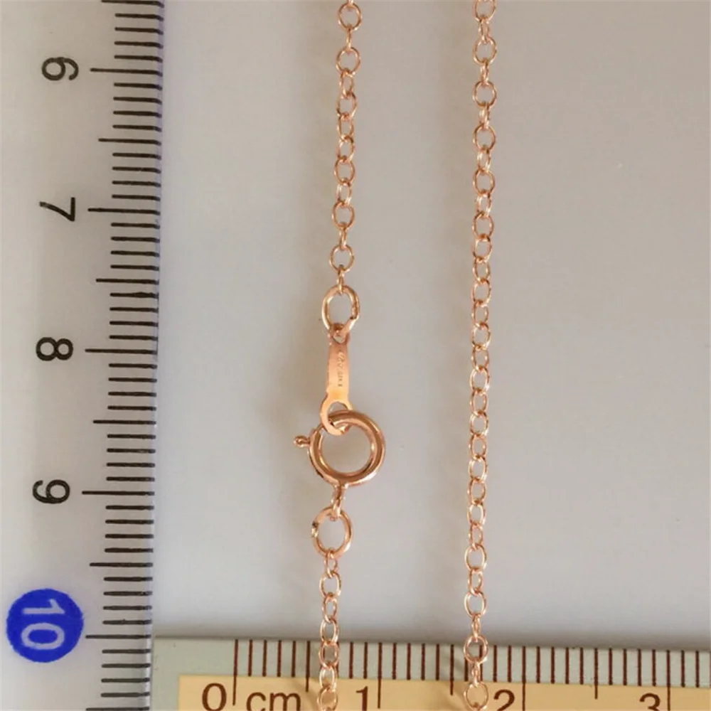 Cable Chain Necklace 1.1mm 1.7mm in 14K Rose Gold Filled with Spring Ring Clasp 16 18 Inches