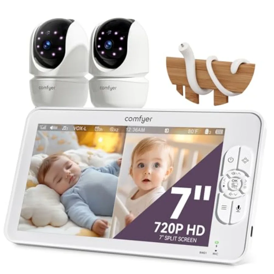Dual Camera Baby Monitor with HD Display