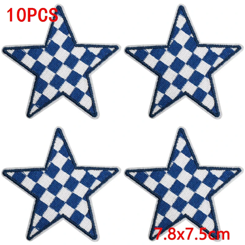 10 Stück Cheerleading-Pailletten-Stern-Aufnäher zum Aufbügeln für Kleidung, Cheer-Schleifen-Herz-Applikationen für Jacken, DIY – Detail 12