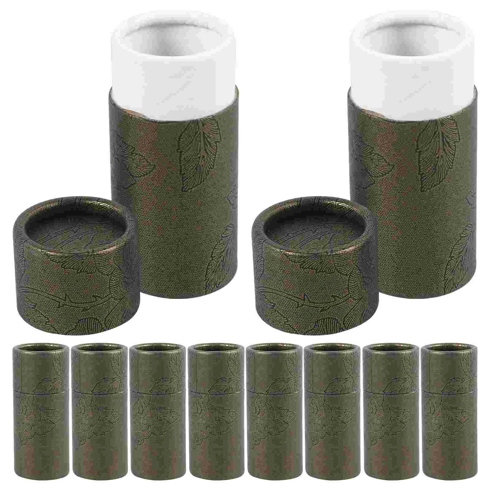 10 Pcs Kraft Paper Tube Gift Box Essential Oil Bottle with Lid Packaging Cardboard Tubes Lids Boxes