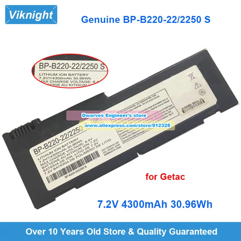 

Оригинальный аккумулятор BP-B220-22/2250 S 7,2 В 4300 мАч 30,96 Втч для Getac BPB2202250S BP-B220-22/2250 S GP для ноутбука