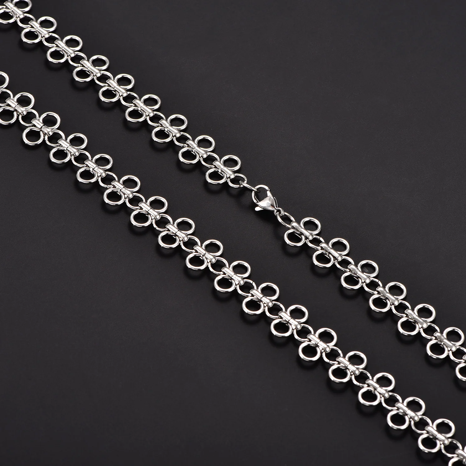 14mm Punk-Rock Edelstahl-Halskette mit Chinesischem Knoten, Hiphop Heavy Choker, Metall-Halsschmuck, Geschenk – Detail 4