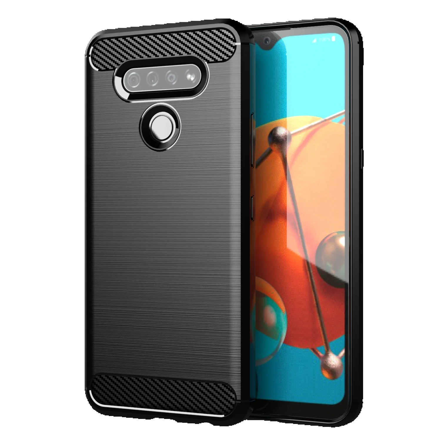 Brushed Carbon Fiber Cases For Lg K50 K51 K51s K52 51S Anti-fall Soft Shockproof Phone Cover For LG K50s K 50S Mobile Shell