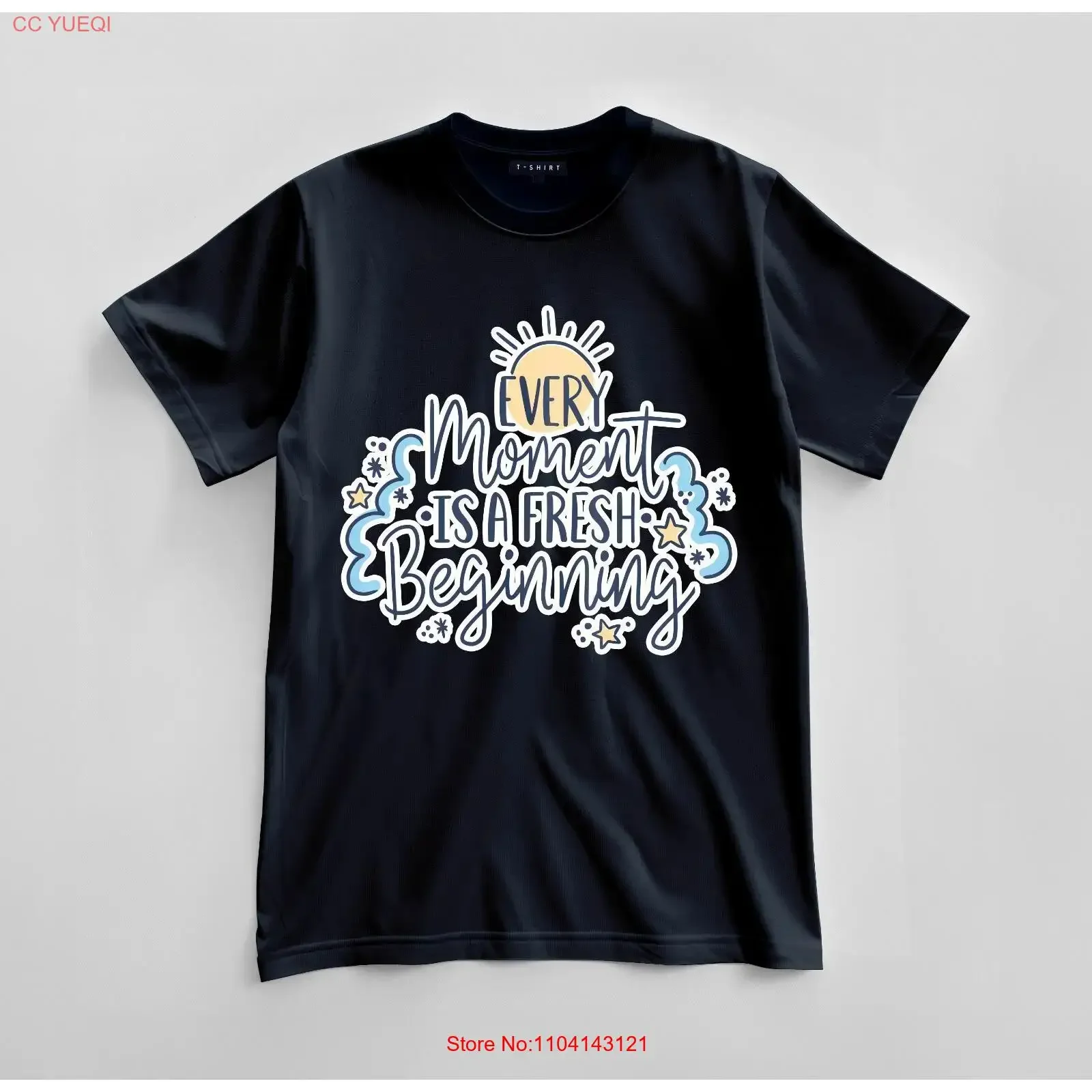 Every Moment is a Fresh Beginning T shirt Design Jersey  vintage Washed Soft streetwear Comfortable Top For Everyday Wear
