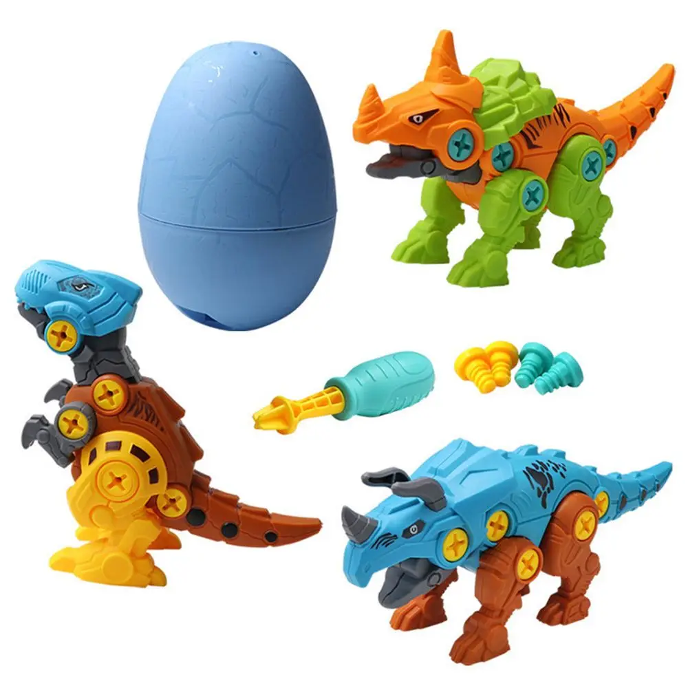 Girls Screw Nut Combination Dinosaur Egg Assembly Dinosaur Toys Combination Dinosaur Model Construction Toy Set Education Toys