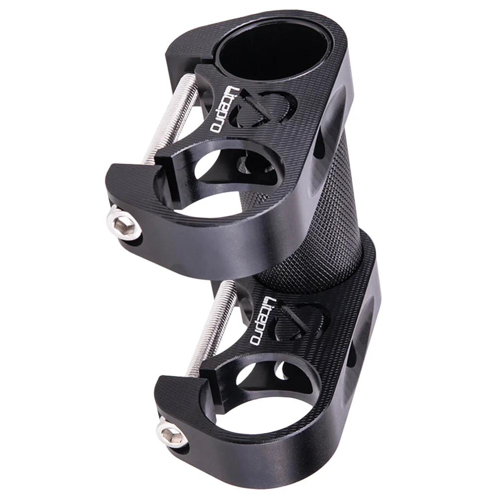 

1Set Double Folding Bike Handlebar Stem Ultralight Riser Replacement Bicycle Accessories Modified Black Double Handlebar