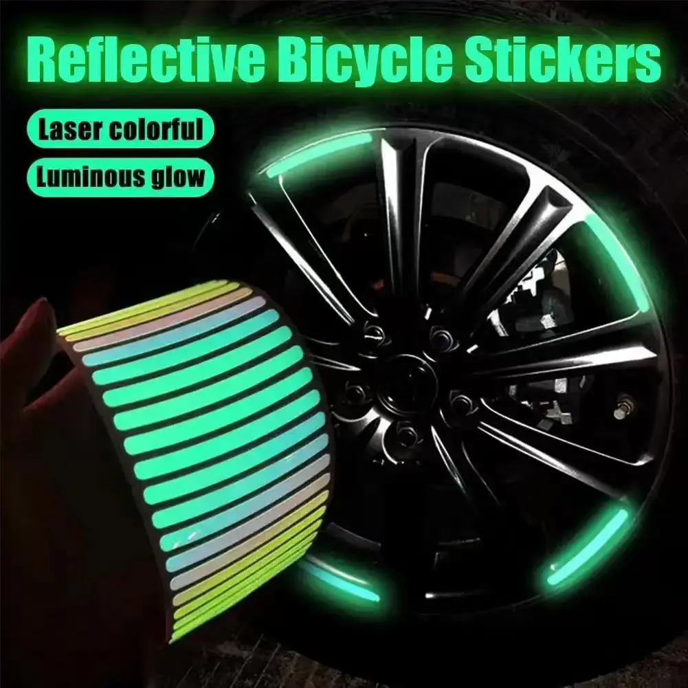 Car-Wheel Reflective-Stickers Night Fluorescent Tire Warning-Stickers Paste Creative Personality Decorative Car Stickers