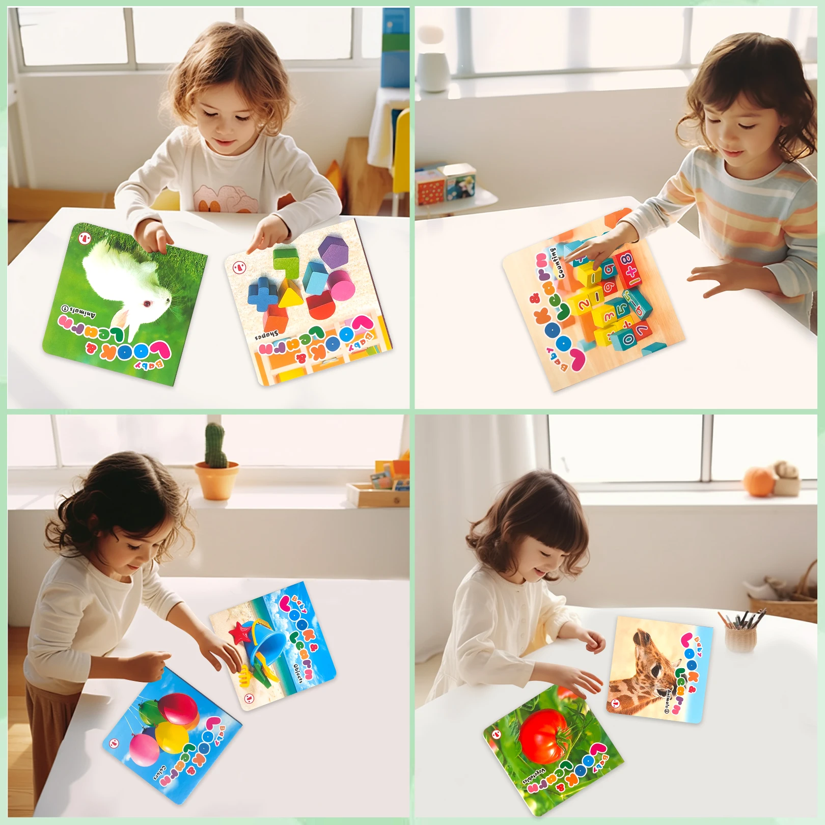 1 коробка из 10 английских детских словарных карточек для распознавания объектов - подарочная коробка