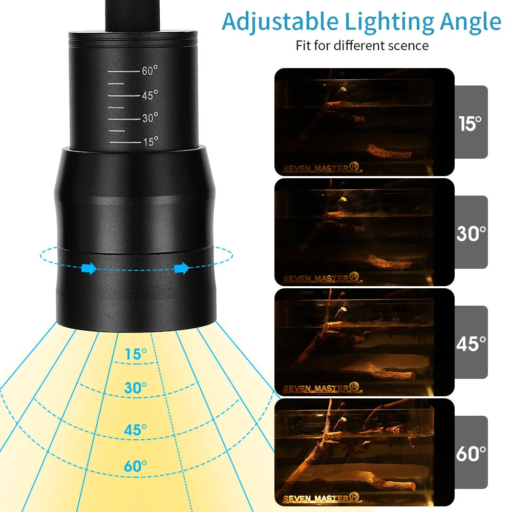 Aquarium LED Light, Fish Tank Decoration, Adjustable Focus Spotlight, Plants Grow Lamp, Turtle Reptiles Accessories, 8W