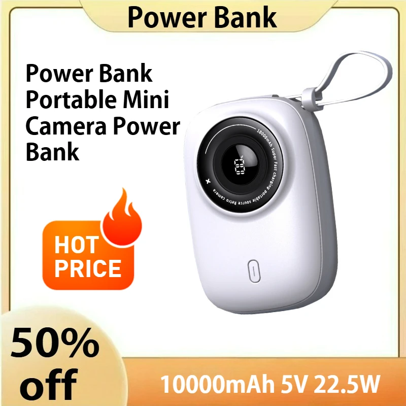 

10000mAh 5V 22.5W Power Bank Portable Mini Camera Power Bank