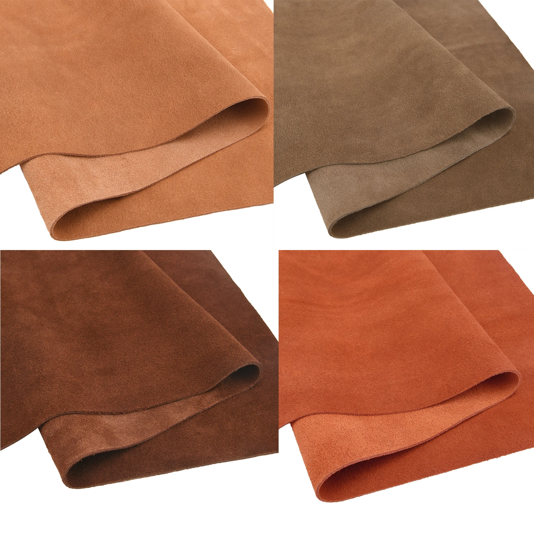 

1.5mm Genuine Suede Cow Hide Soft Leather Per-Cut Square for Sofa, Shoes, Sewing, Workshop