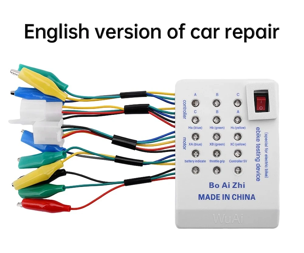 Bürstenloser Motor-Tester für Elektroautos, E-Bikes und Roller, Bürstenloser Motorcontroller-Tester 60 ° /120 ° 24V/36V/48V/60V/72V – Detail 1