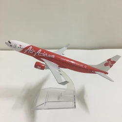 JASON TUTU 16cm AirAsia Boeing 737 Airplane Model Airplane Diecast Metal 1/400 Scale Planes