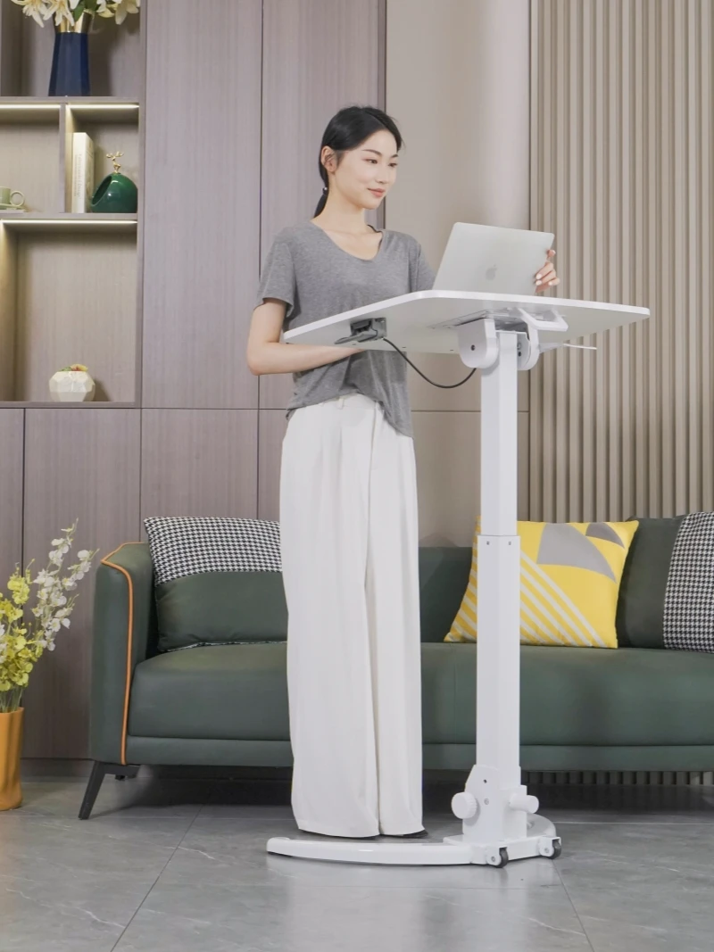 

Adjustable and Portable Standing Desk with Smooth Height and Angle Adjustment for Home and Office