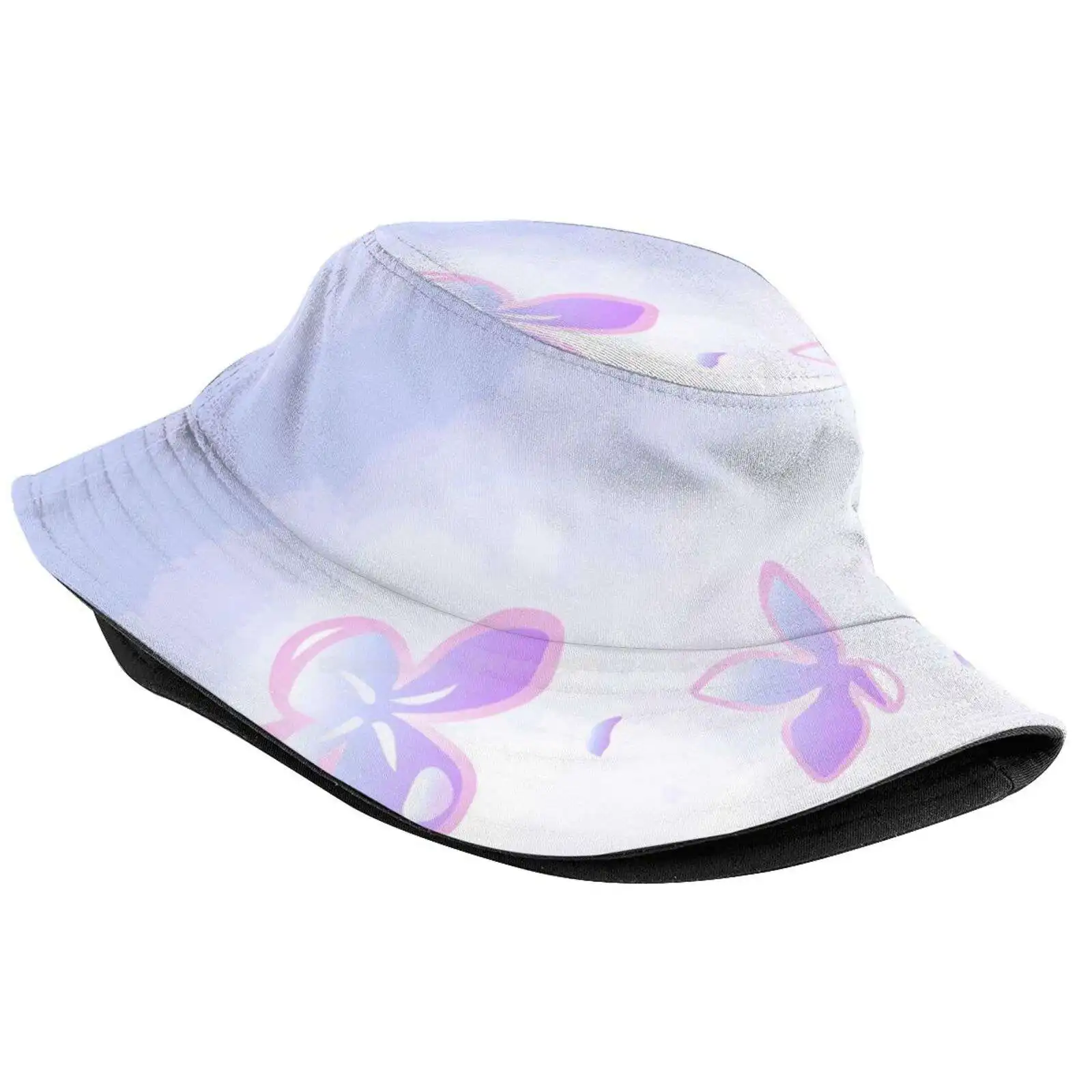 Pastel Lilac Flower Petal Blossoms Cloudy Sky Sun Cap Fisherman Hat Bucket Hats Lilac Petals Sky Clouds Flowers Floral Spring