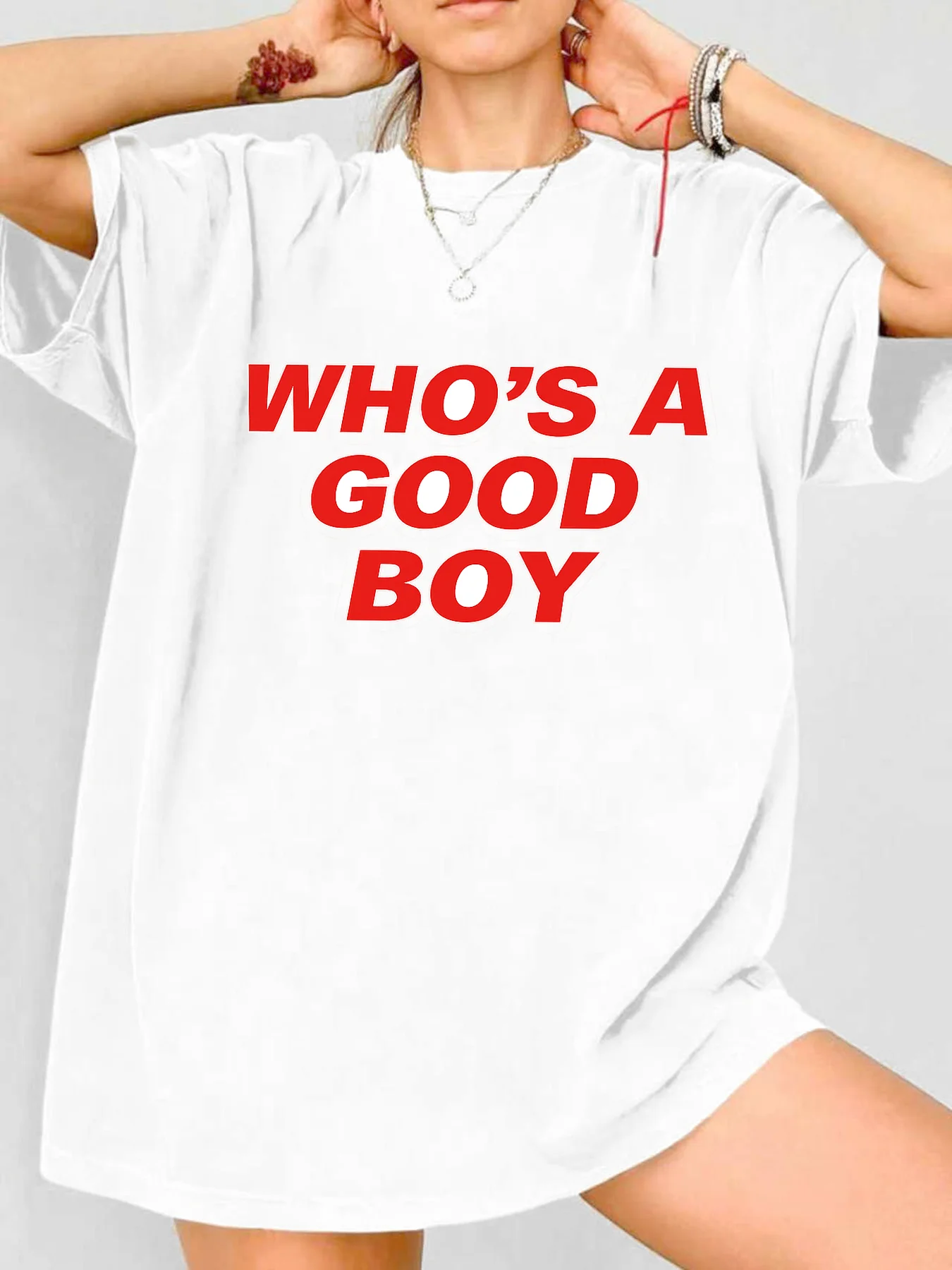 

【WDS00178】Plus size women's round neck short sleeve T-shirt with elastic half sleeves and trendy prints