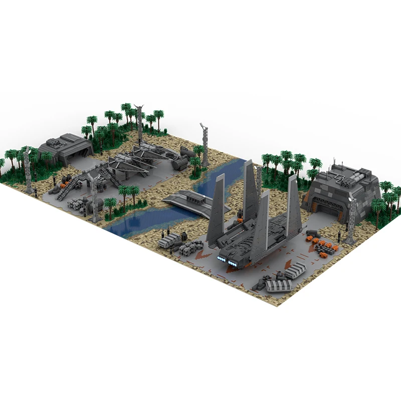 

NEW 25738PCS Famous star Movie MOC Battlefront II Scarif Beach model DIY creative ideas Child Toy Birthday Gift Building blocks