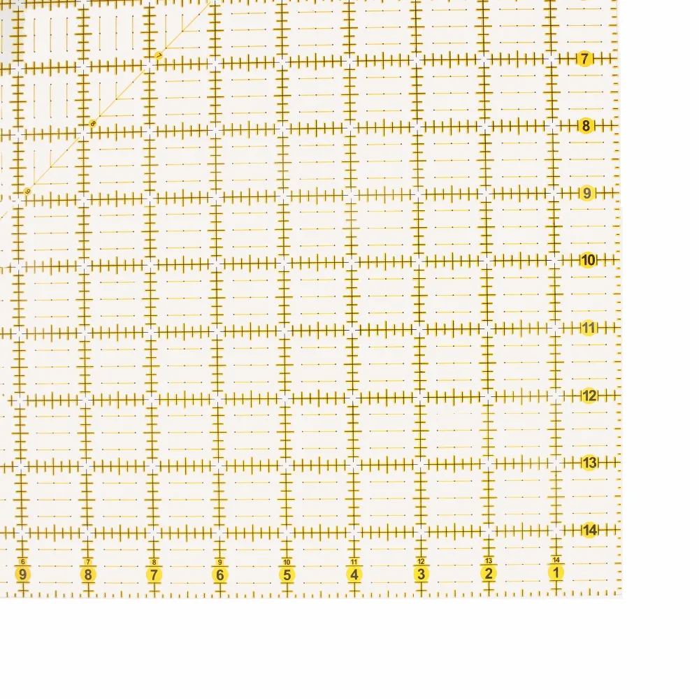 15*15 "Patchwork Righello Strumenti Quilting A Mano FAI DA TE Strumento di Acrilico Trasparente Trapunta Righello Grande Piazza Cucire Righello 3mm di Spessore