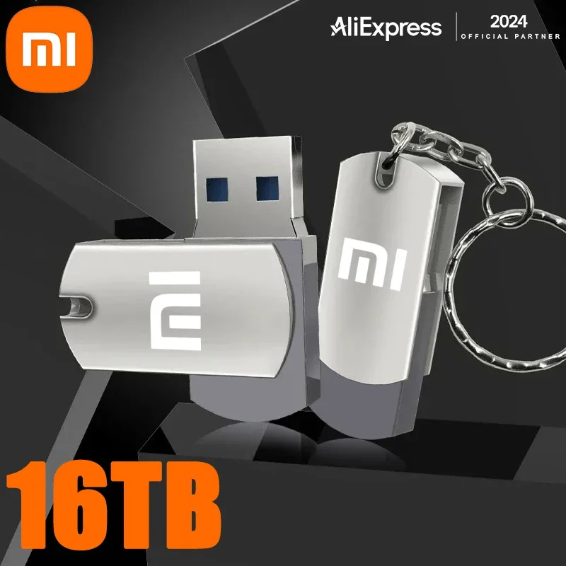 Samsung-Xiaomi Flash Drives, Pendrive de Alta Velocidade, Cartão de Memória, Disco Impermeável, Novo, USB 3.0, 2TB, 4TB, 16TB