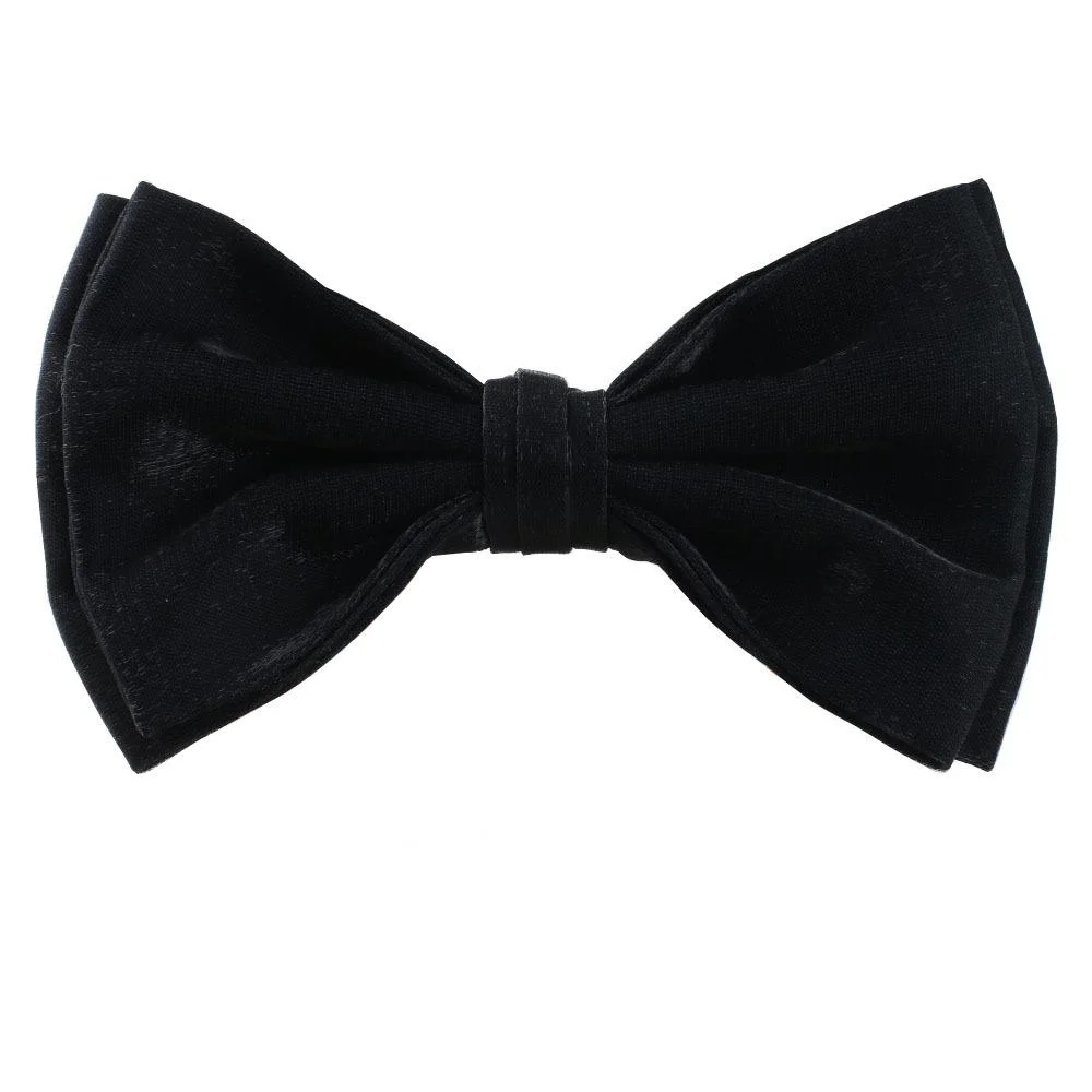 4 Styles Solid Color Black White Wine Bow Ties New Ribbon Gilded Butterfly Double Layered Wedding Party Bowknot Tuxedo Cravat